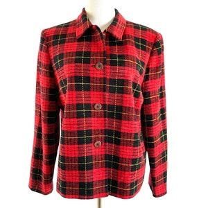 Sag Harbor Women's Blazer Plaid Size 14